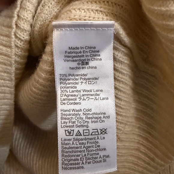 J. Crew Women's Turtleneck Sweater in Cream and Brown - Picture 4 of 4